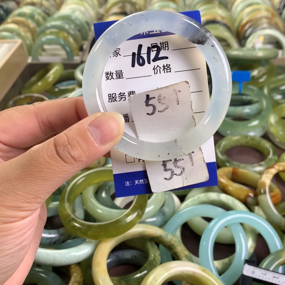 未镶嵌蛇纹石玉手镯1612