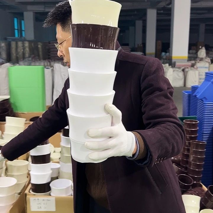 清仓竹节口12高12白色6只带托