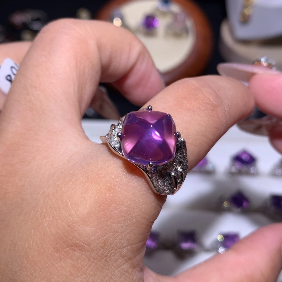 【闪购商品】水晶戒指银S925镶嵌文**素戒指