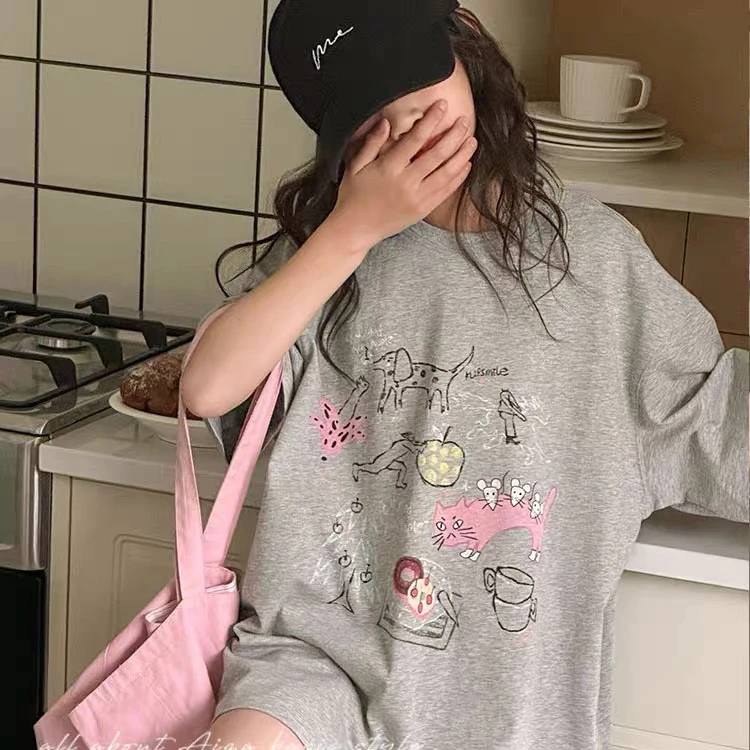 【破价款】醒妈家2025夏装上衣新品女童中大童短袖T恤