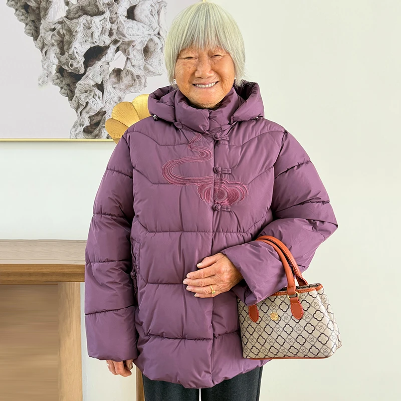奶奶装新款棉衣洋气外套女中老年妈妈保暖棉服老年人加厚国风棉袄