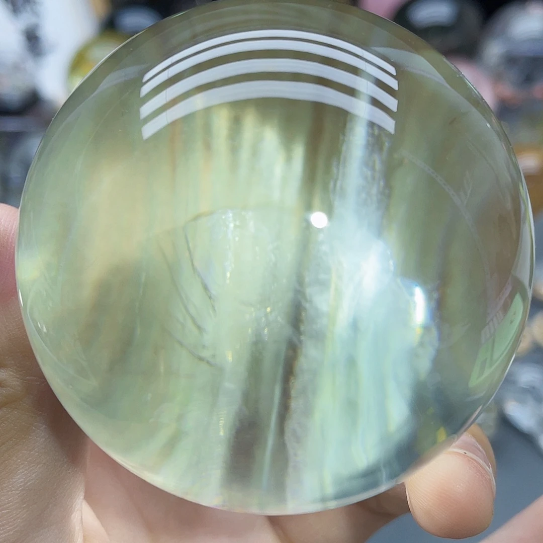 未镶嵌珠宝半成品水晶天然兔毛65.5mm