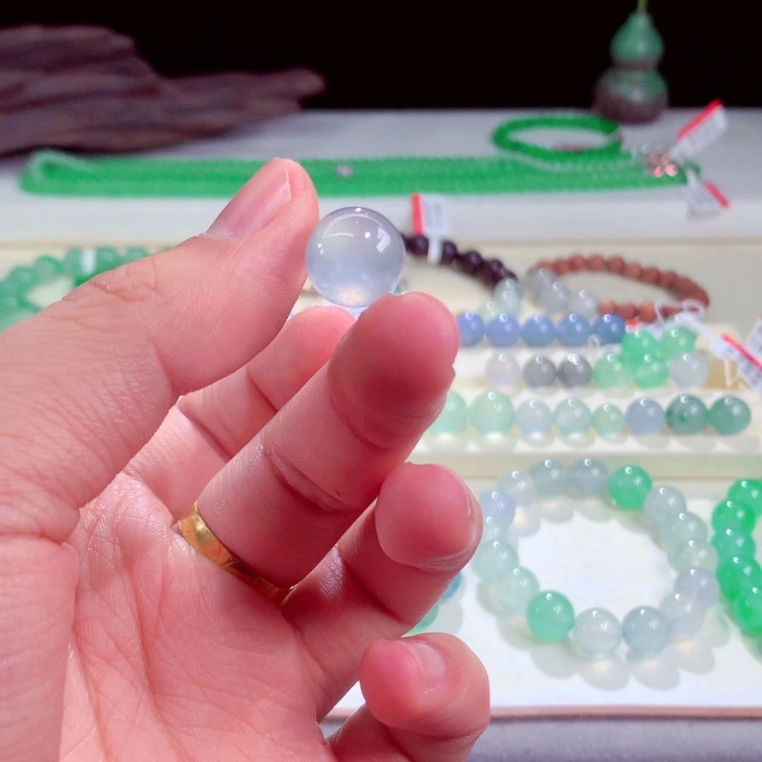 翡翠未镶嵌手链卡12.6