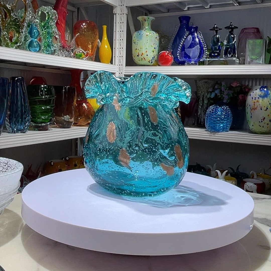 琉璃淄博琉璃，手工花瓶