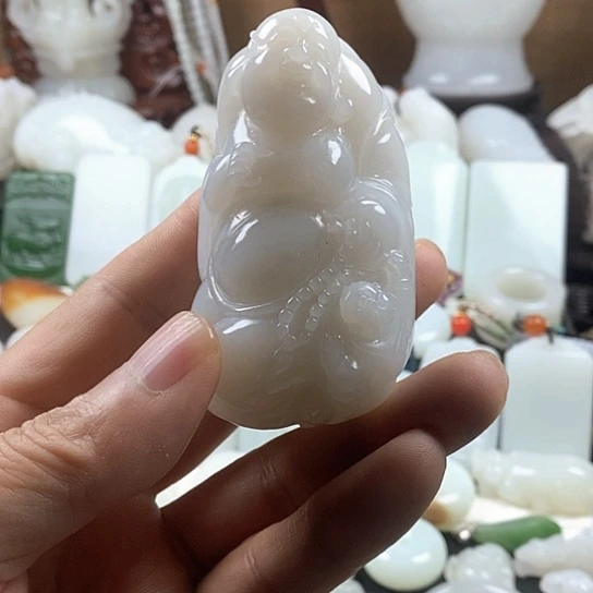 手链未镶嵌和田玉（白玉）