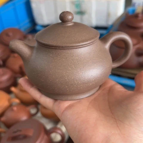 用***7茶壶紫砂蟹壳青料220cc