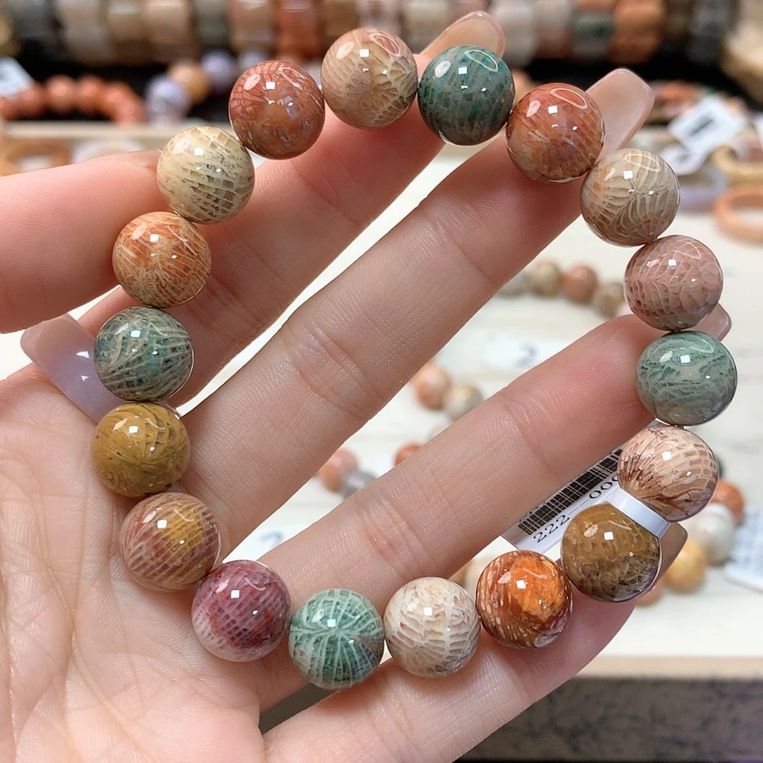 硅化珊瑚（珊瑚玉）手链未镶嵌兴**烈814