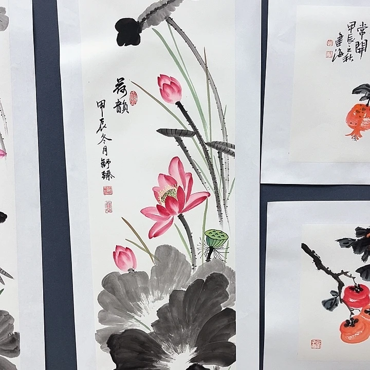 国画红*四尺对开陈舒臻