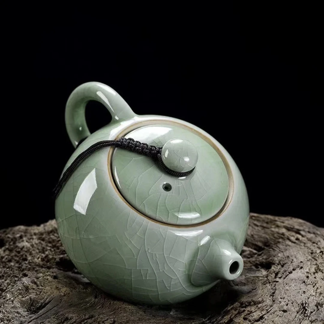 A 16青色哥窑西施壶家用办公泡茶功夫茶具