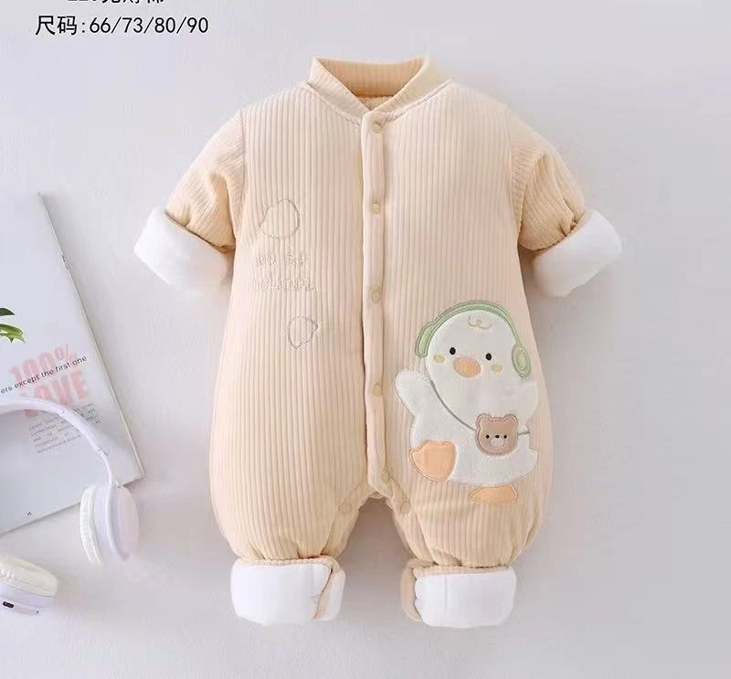 【2025年冬季】夹棉加厚婴幼儿新生儿连体哈衣外出服
