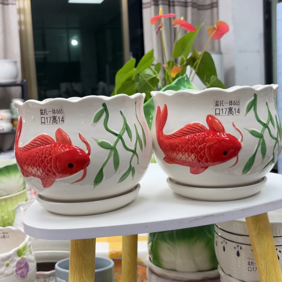 @夏西陶瓷花盆@@5865