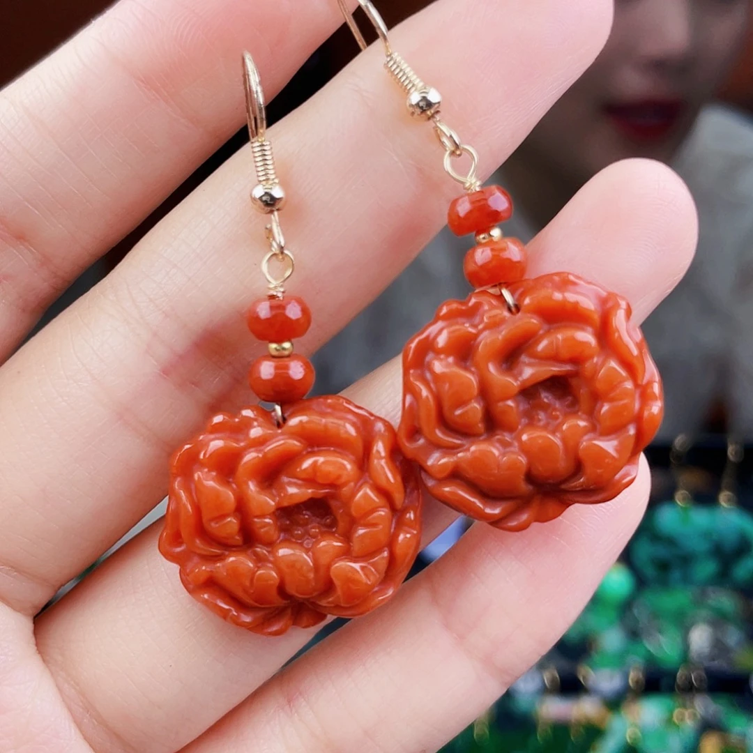 翡翠未镶嵌耳饰饰品