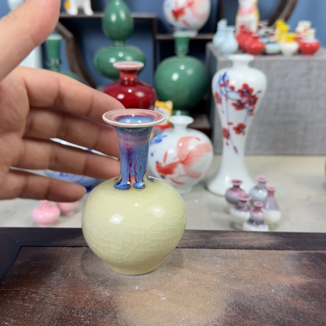 陶瓷手工小花器摆件