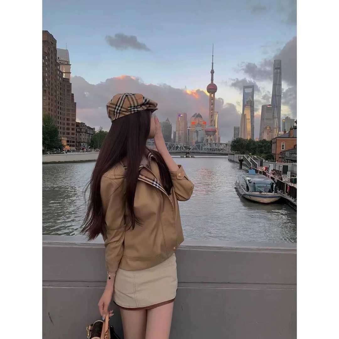 徐秋阳 东京日落  显瘦时尚百搭气质复古外套夹克X6823-