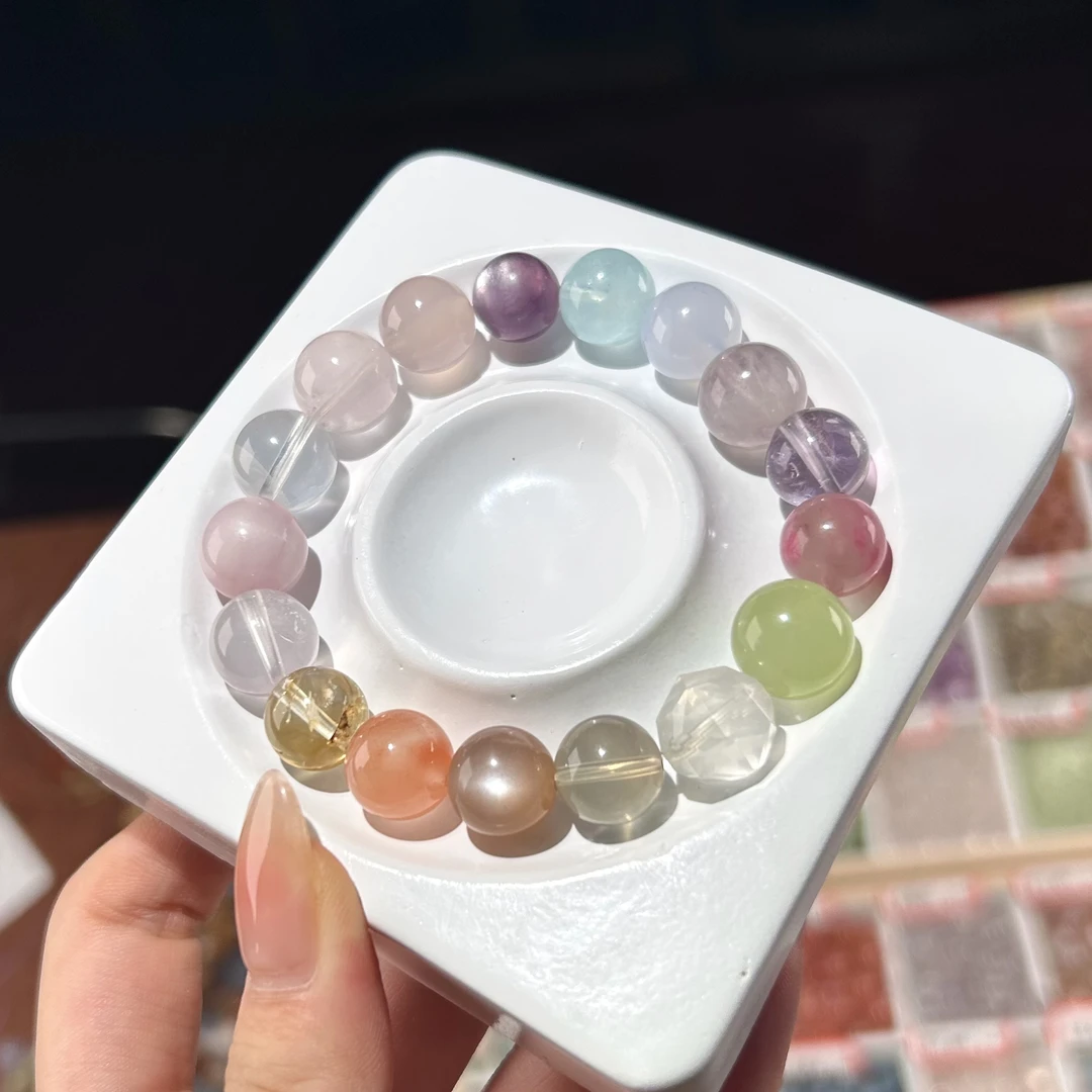 进阶高品天然水晶散珠默认微瑕ins多样性发一