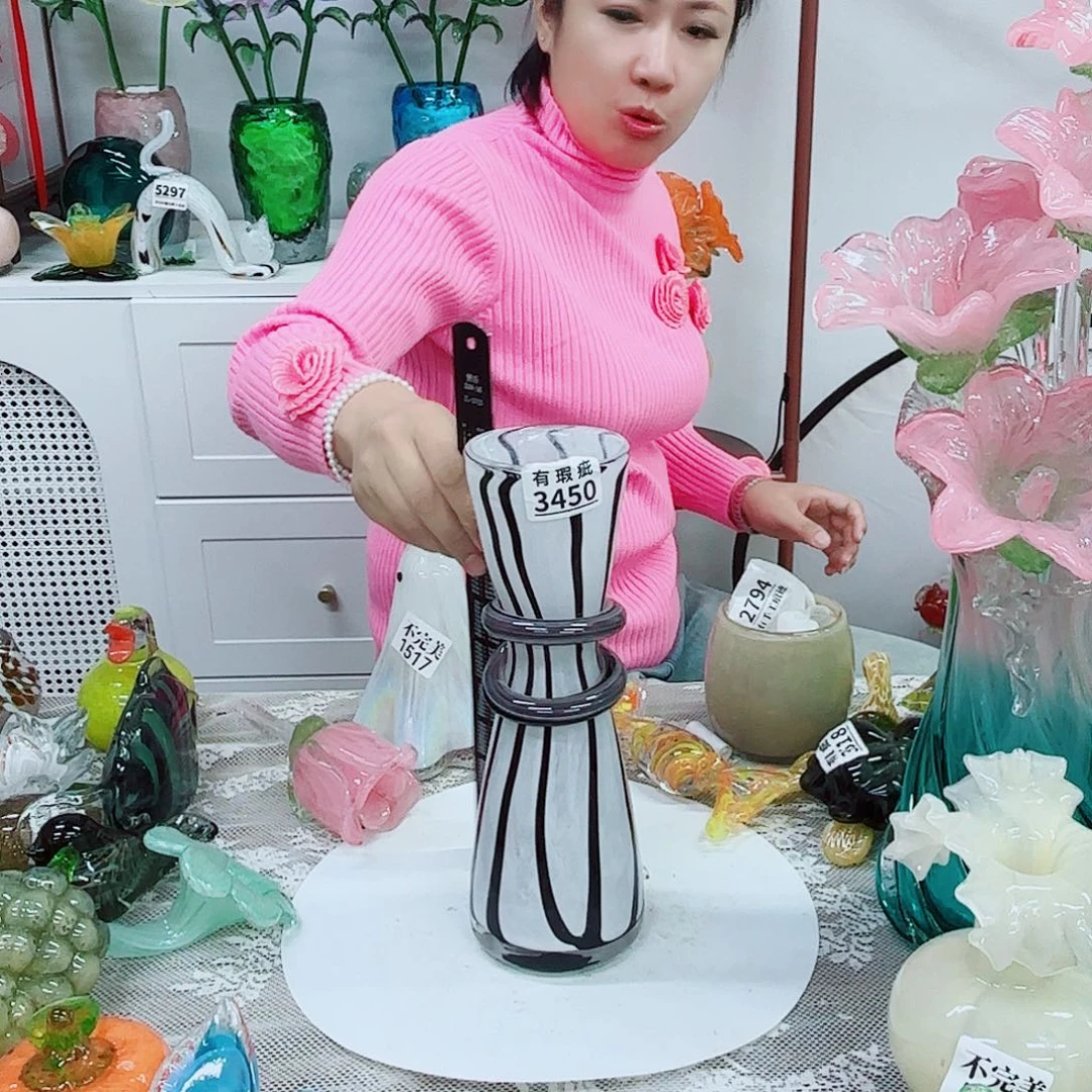 3450瑕安妮花瓶花器摆件