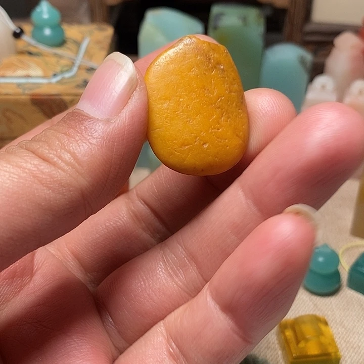 幽***山青田石印石老挝田