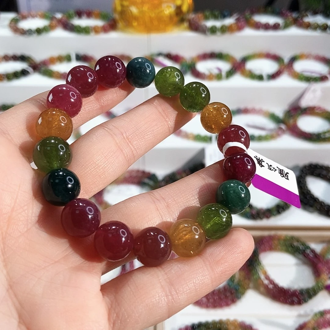 未镶嵌手链碧玺G2481素圈颜色微差