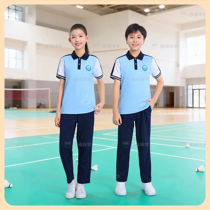 江西新余市中小学夏季短裤运动服蓝色学生统一校服天气短裤男小孩