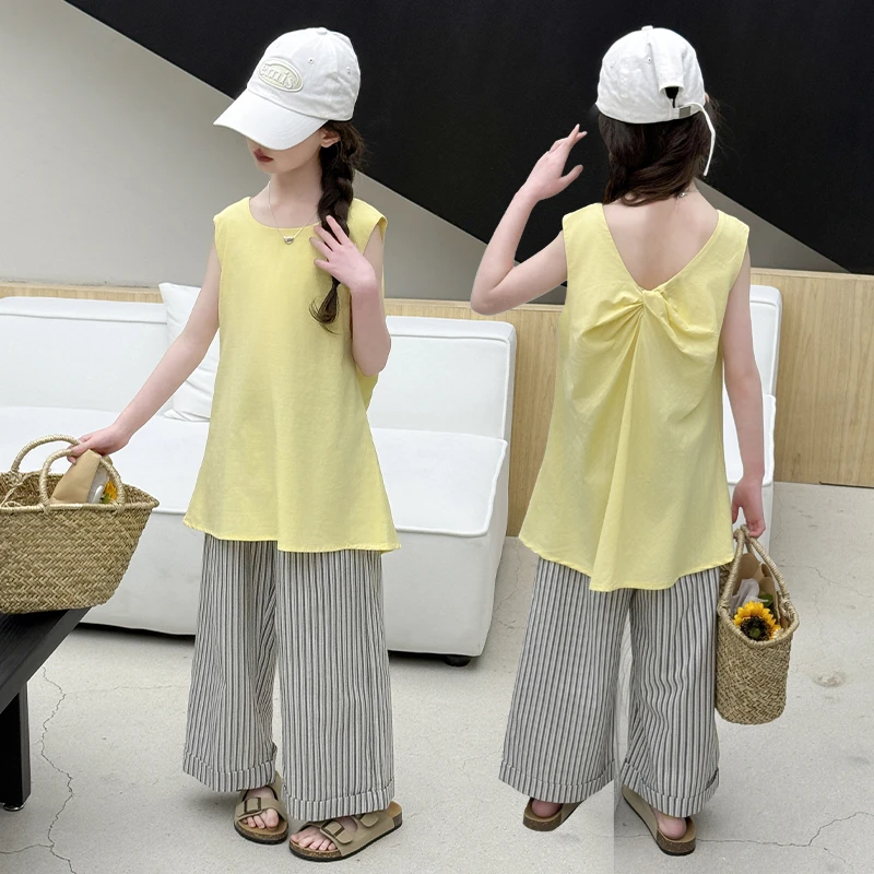 韩国女童套装夏季2025新款韩版洋气儿童夏装小女孩网红时髦两件套