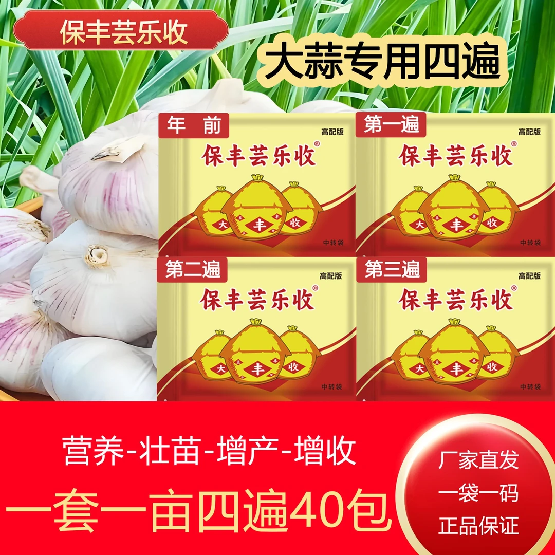 保丰芸乐收大蒜营养增产叶面肥一亩地用四遍