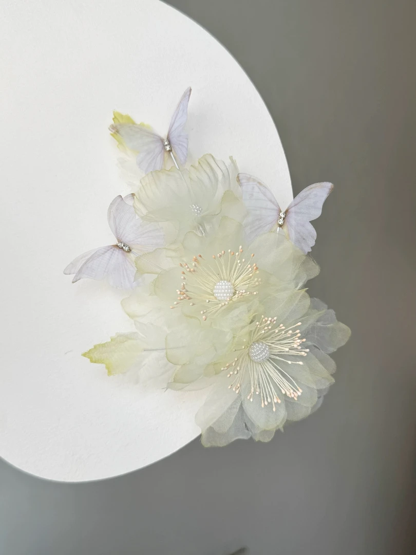 【云鬓花颜阁烫花发夹】 微云似梦新中式仙气手工古风发饰B127