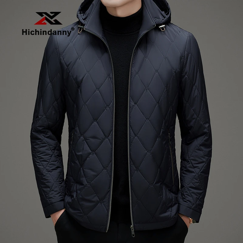 HICHIN加厚保暖棉服男冬季新款运动棉衣休闲商务防风宽松连帽外套