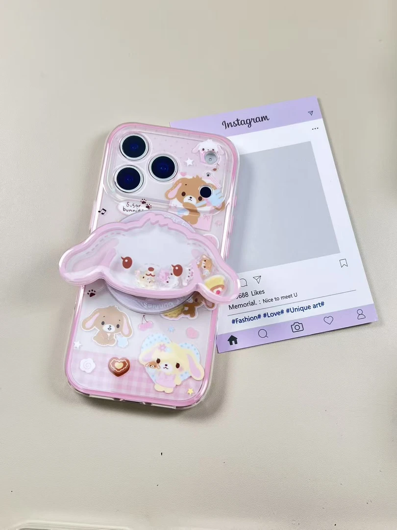大耳朵甜点兔摇摇乐imd双层二合一磁吸手机壳一套