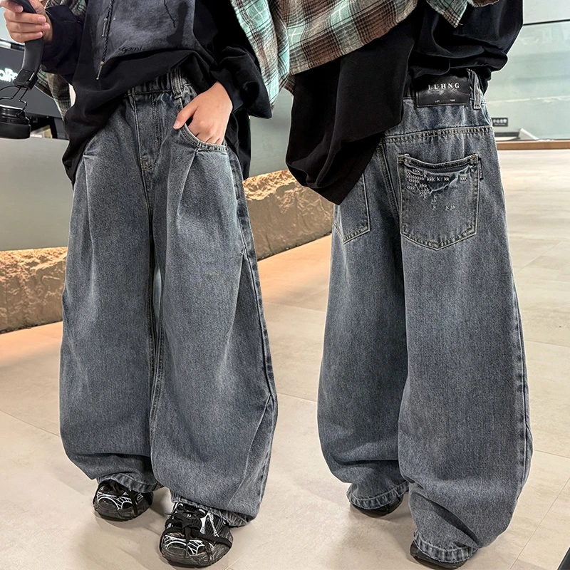 童装男童秋装裤子2025儿童中大童潮酷痞帅休闲裤男孩春秋牛仔裤