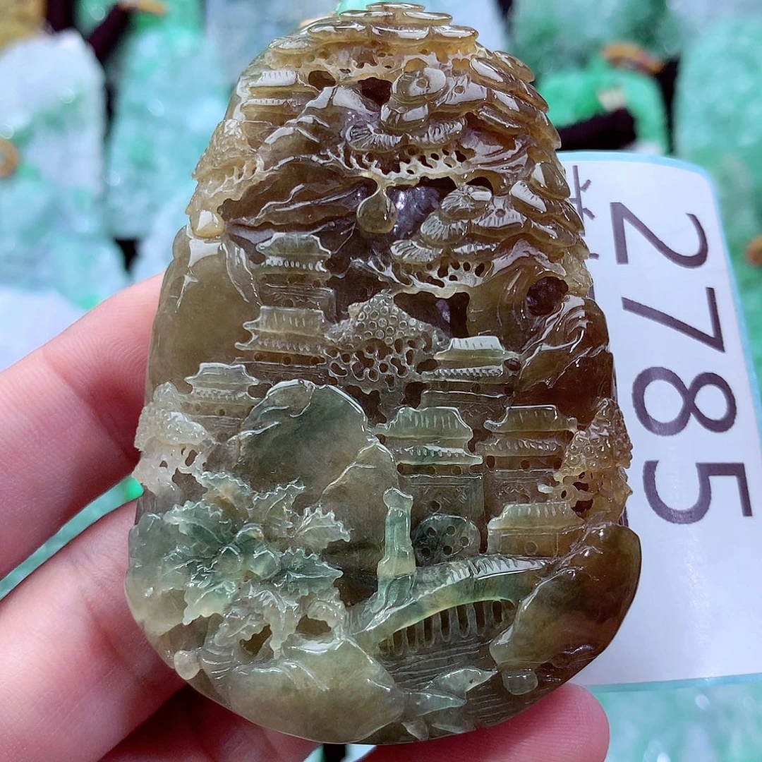 翡翠未镶嵌吊坠(不含链)