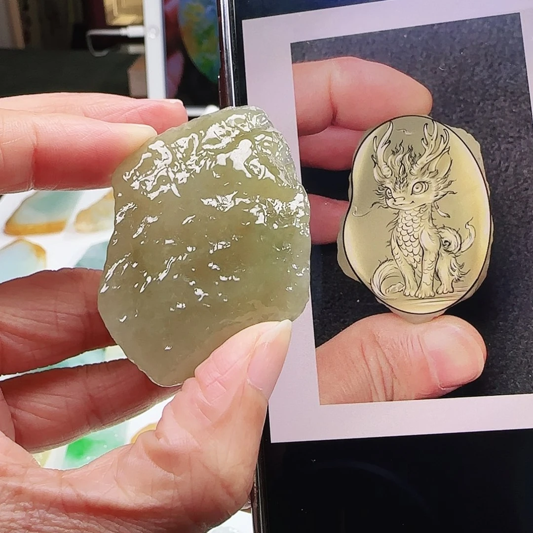 定制翡翠未镶嵌缅甸翡翠挂件