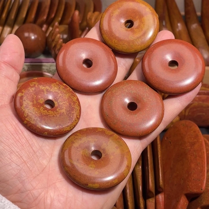 红砭石精品款大号平安扣