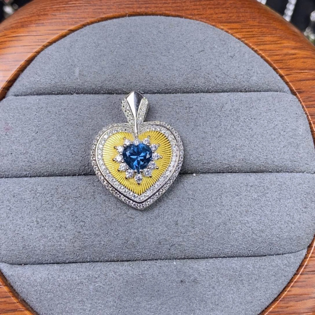 托帕石吊坠(不含链)银S925镶嵌