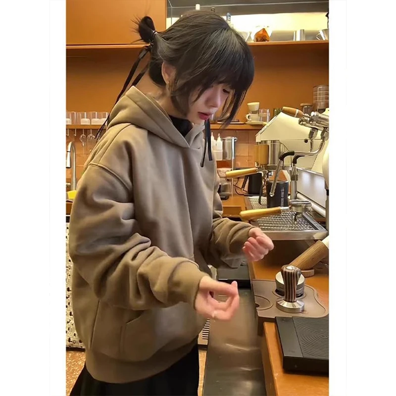 【707】oclin重磅连帽加绒卫衣男款美式高街春季短宽boxy廓形外套