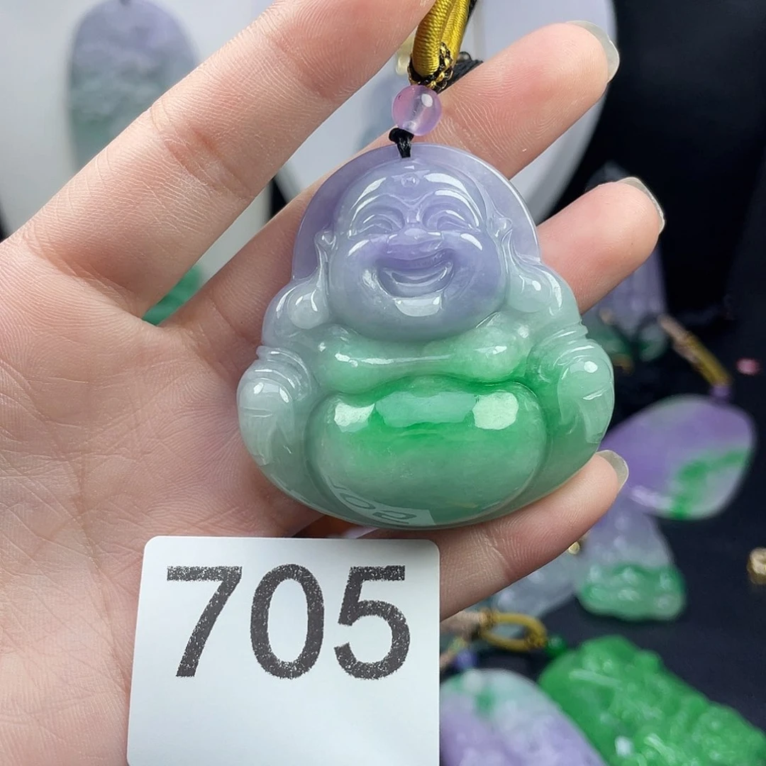 翡翠未镶嵌吊坠(赠链)