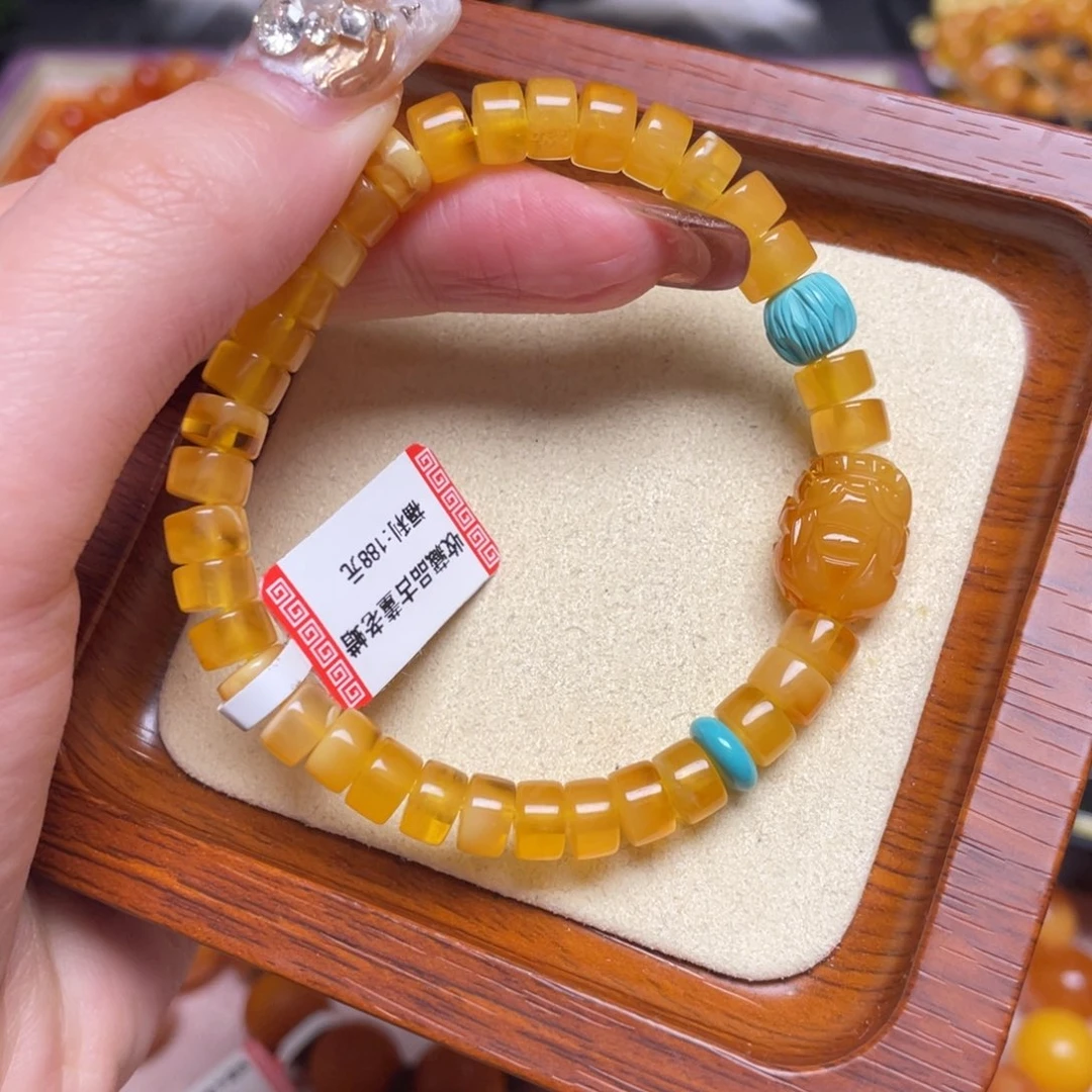 未镶嵌蜜蜡手链手串