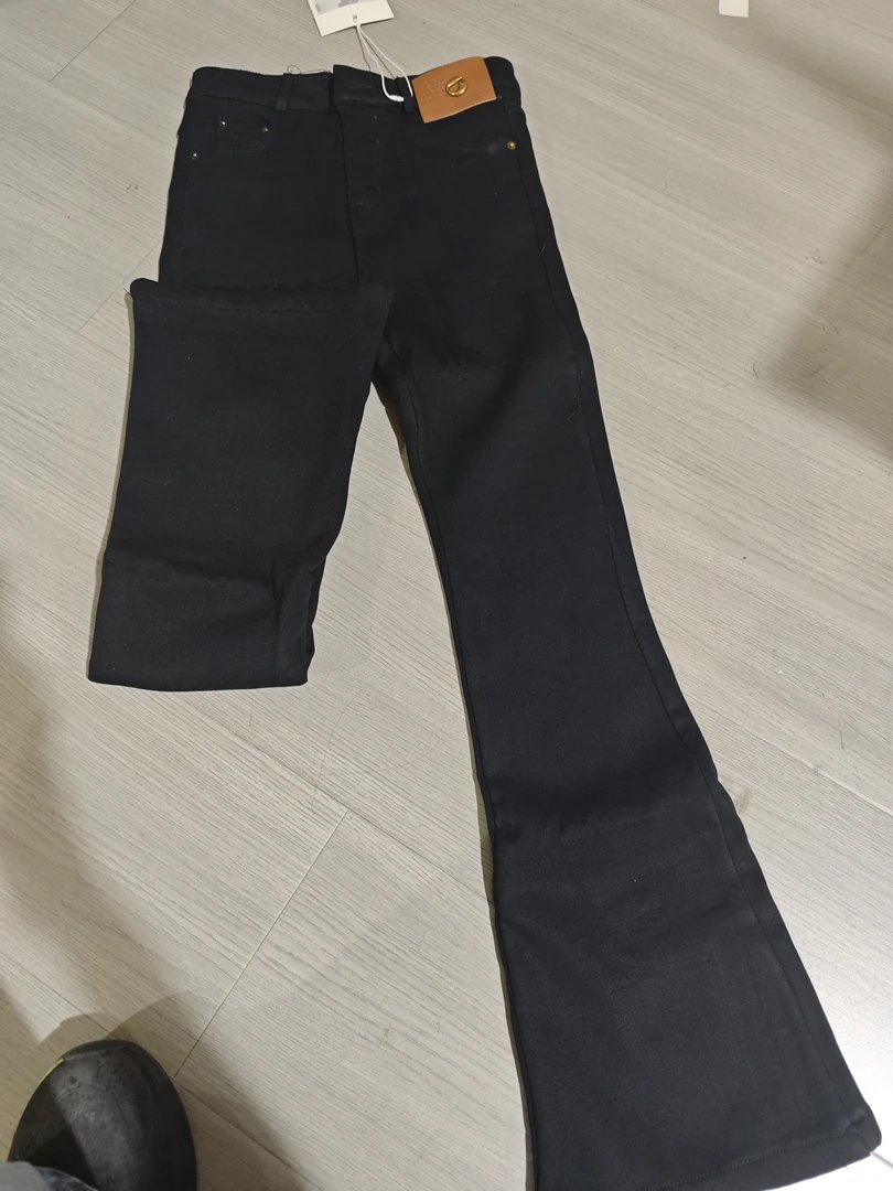 休闲风加绒加厚款女牛仔裤耐磨弹力-23026