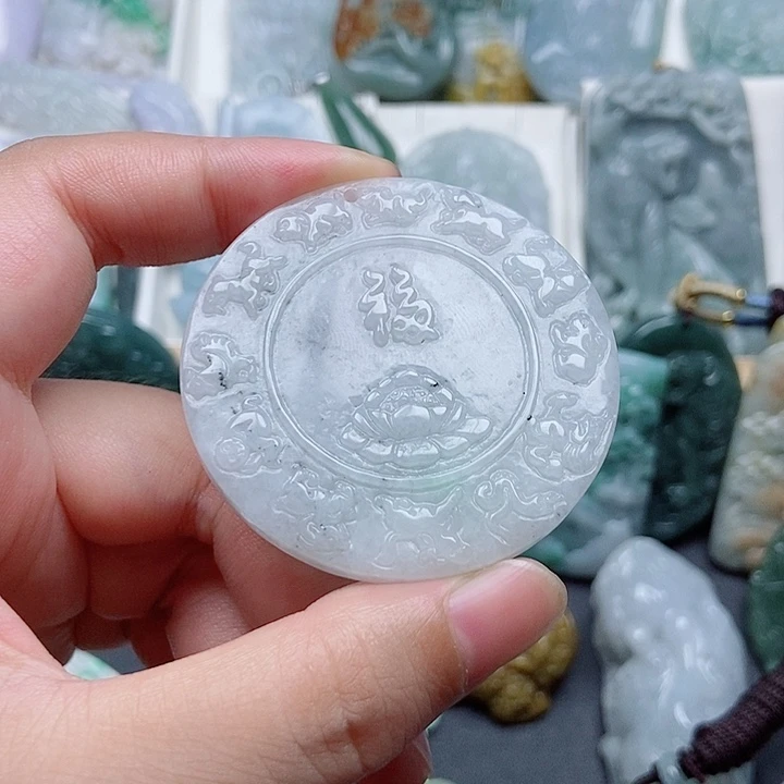 翡翠未镶嵌吊坠(不含链)翡翠