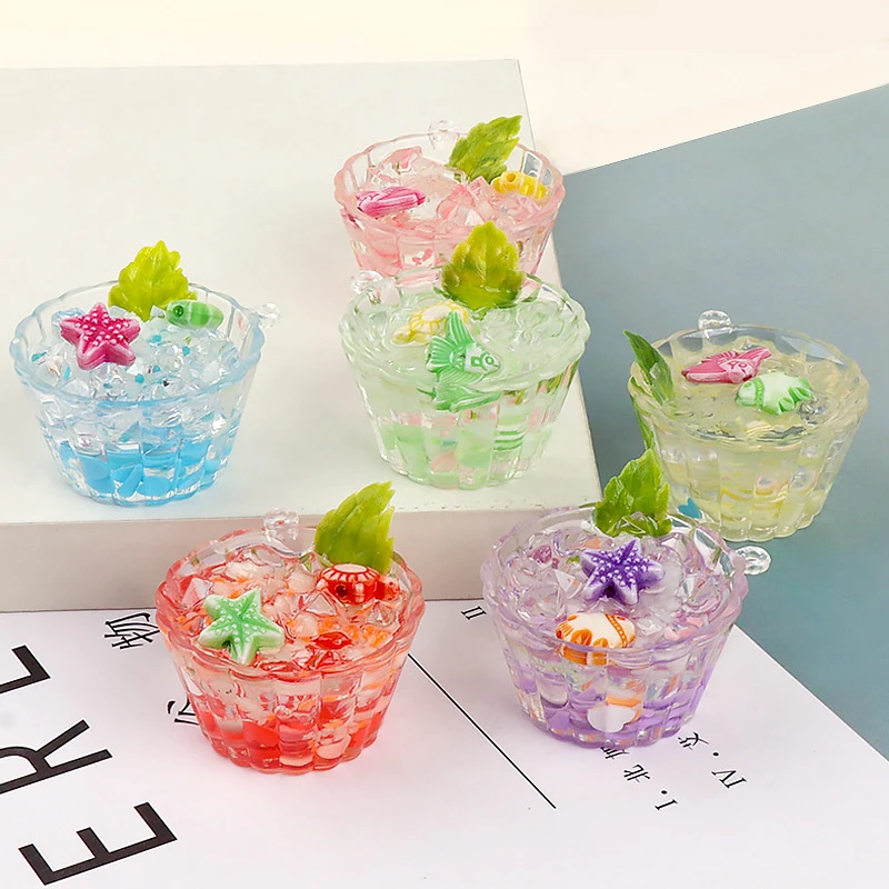 新款夜光冰沙杯创意立体小摆件手工diy饰品配件手机壳钥匙扣挂件