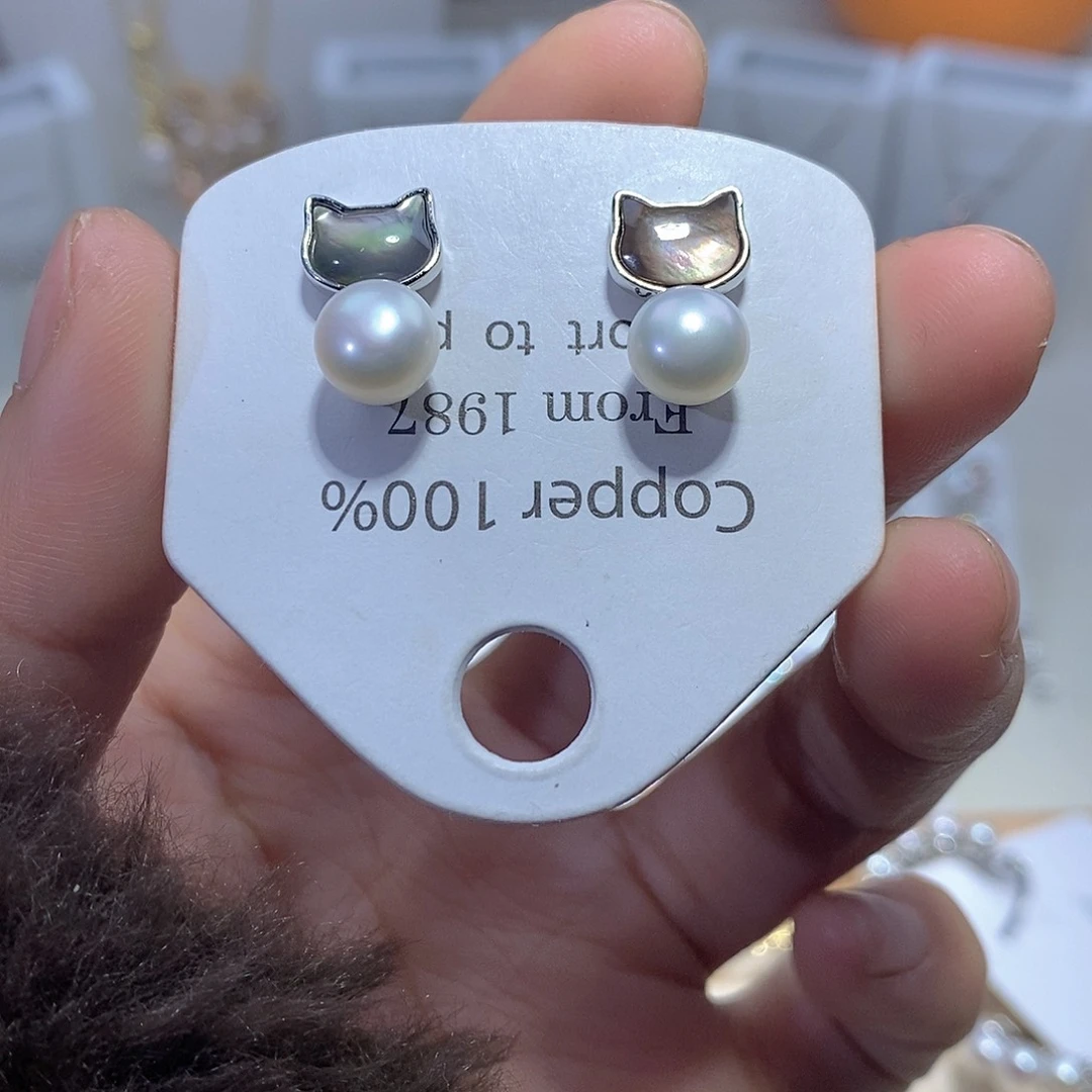 未镶嵌淡水珍珠耳饰