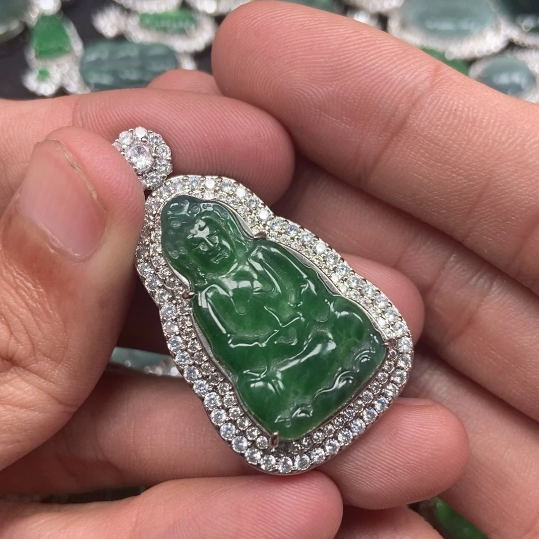 翡翠未镶嵌吊坠(不含链)