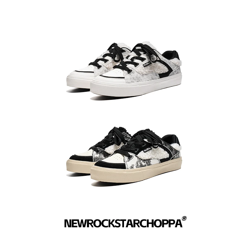 NewRockStarChoppa"溯光系列"新潮男生百搭休闲鞋男鞋防滑低帮
