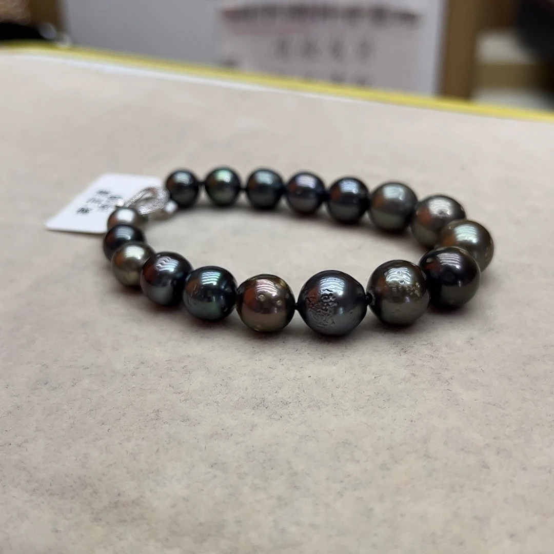 银S925镶嵌海水珍珠手绳