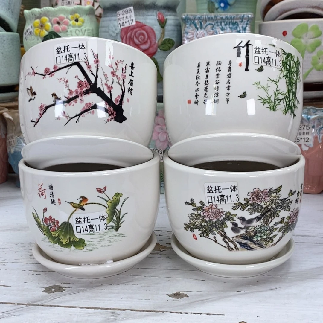 夏西陶瓷花盆@@5123456