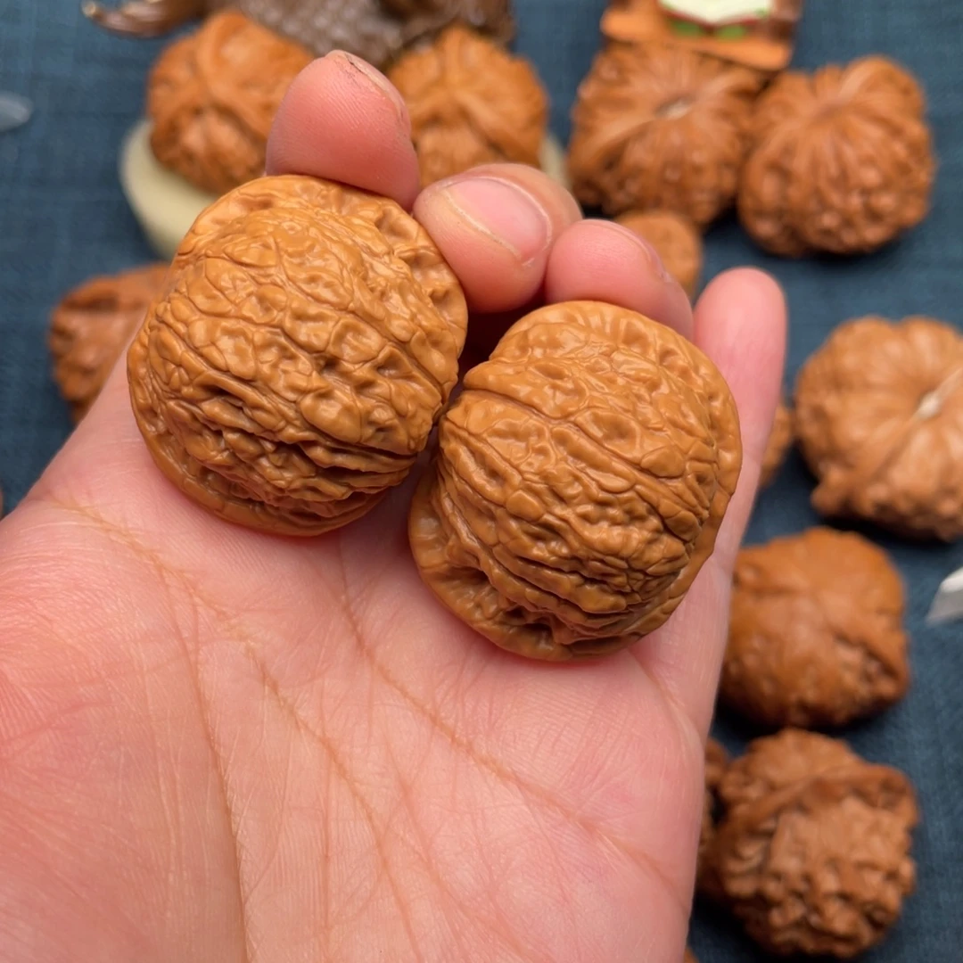 胡***腿把件文玩核桃36全品乾隆磨