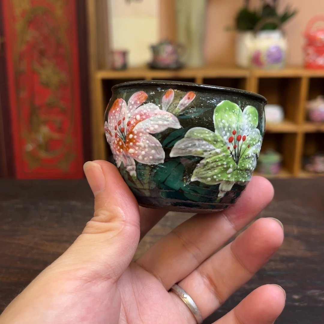 柴烧手工手绘陶瓷