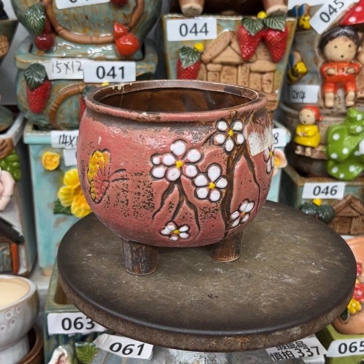 紫砂花盆粗陶材质多肉花盆