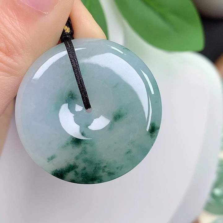 翡翠未镶嵌颈饰平安扣 36-6.5mm