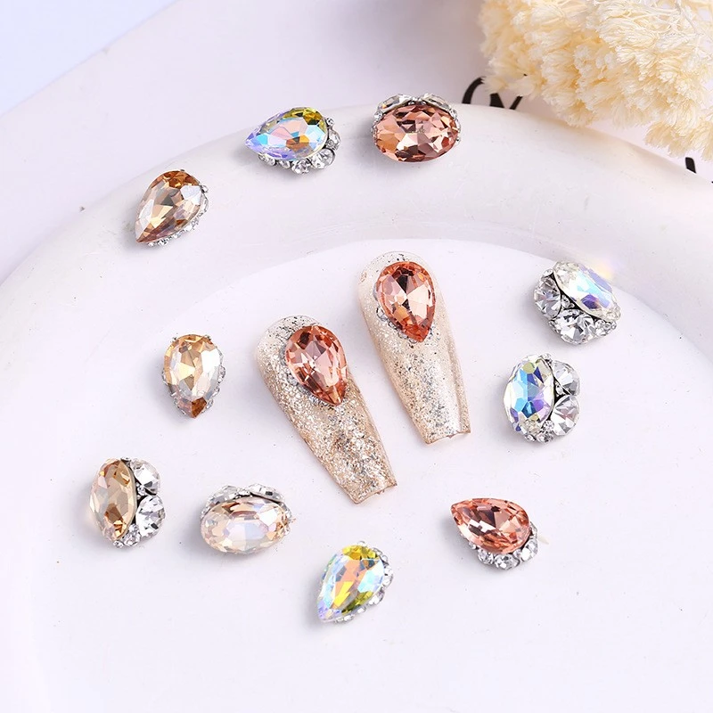 【美甲饰品清仓】201-400号合金冰泊珍珠月光粉穿戴甲K9钻树脂钢珠