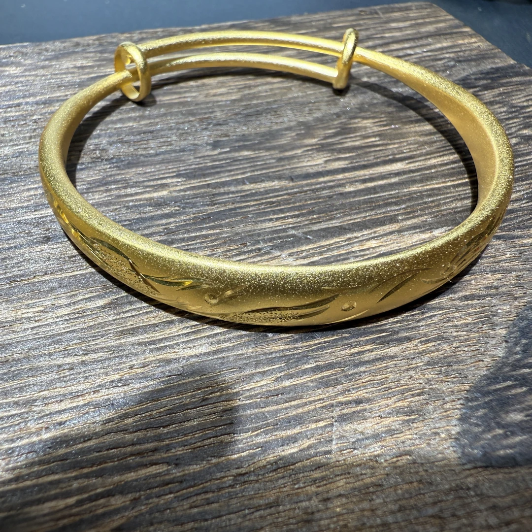 【国检证书+运费险+终身售后】18K龙凤推拉手镯 - 1082